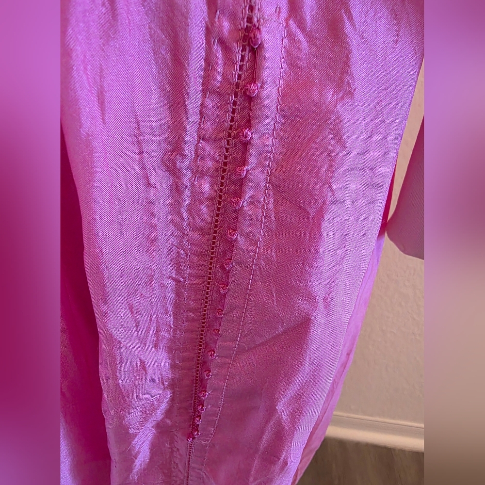 NWT Hot Pink Silk Dress - Picture 7 of 15